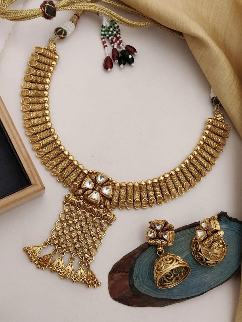 Gold-toned Antique Necklace Set