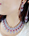 Star Cut American Diamond Set with Earrings nd Tika